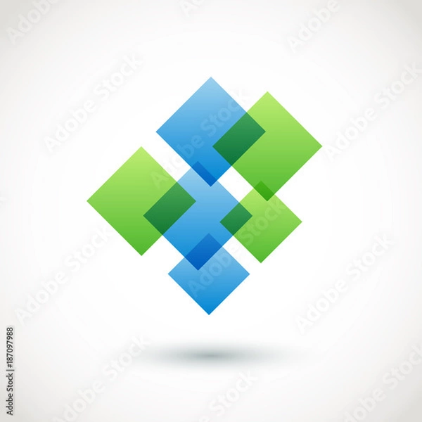Fototapeta Square logo, abstract element. Vector