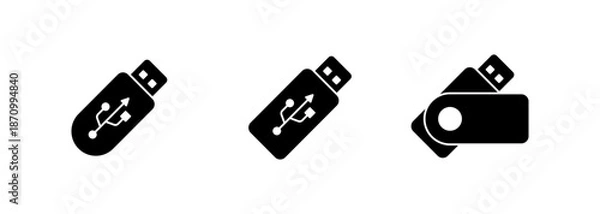Obraz Usb flash drive icon isolated on white background.