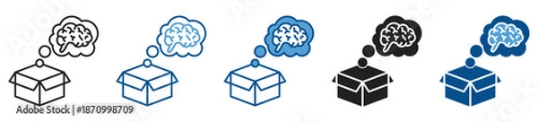 Obraz Innovation icon set in multiple styles