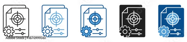 Obraz Goals icon set in multiple styles