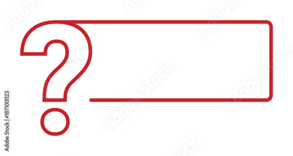 Obraz Red question mark with blank space.
