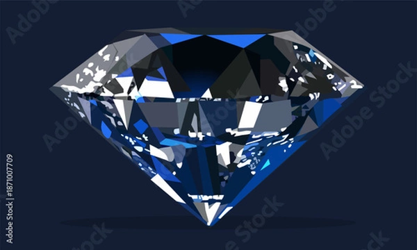 Obraz diamond on black background