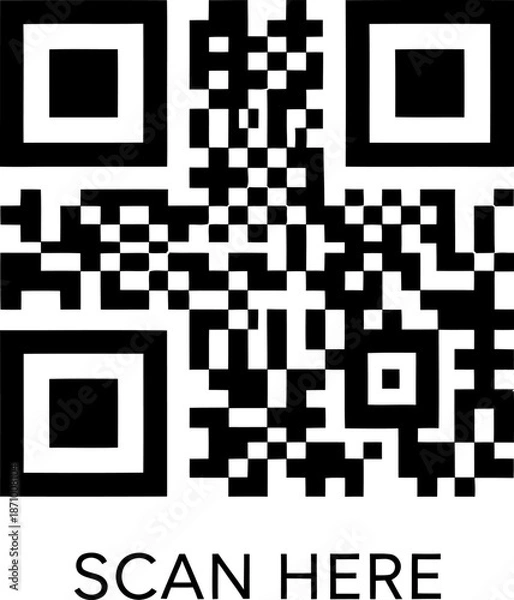 Fototapeta Qr code for scanning Vector