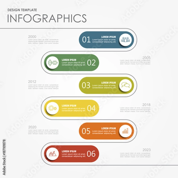 Obraz Infographic template. Vector illustration.