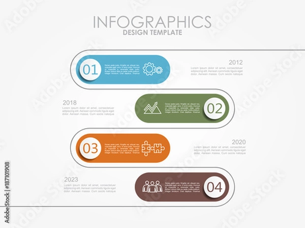 Fototapeta Infographic template. Vector illustration.