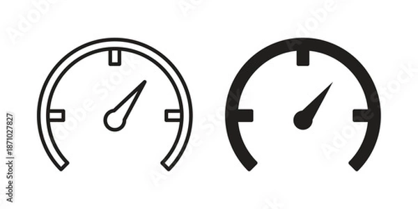 Obraz Speedometer icons vector collection for web designs. flat icons