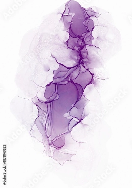 Obraz Abstract Dark Purple Marble Effect Backdrop Accent On White Background