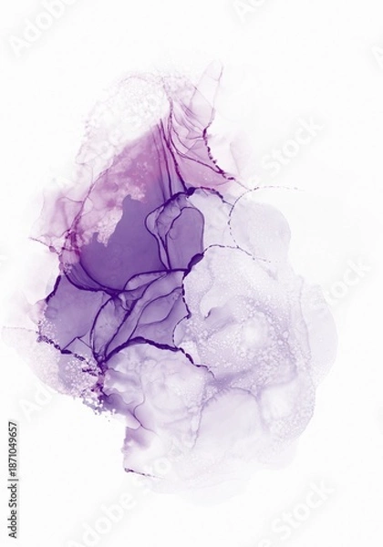Obraz Abstract Dark Purple Marble Effect Backdrop Accent On White Background