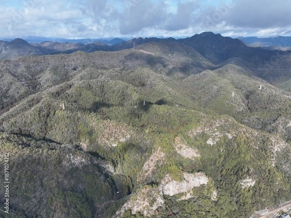 Fototapeta 岐阜のグランドキャニオン 川辺町 ドローン空撮