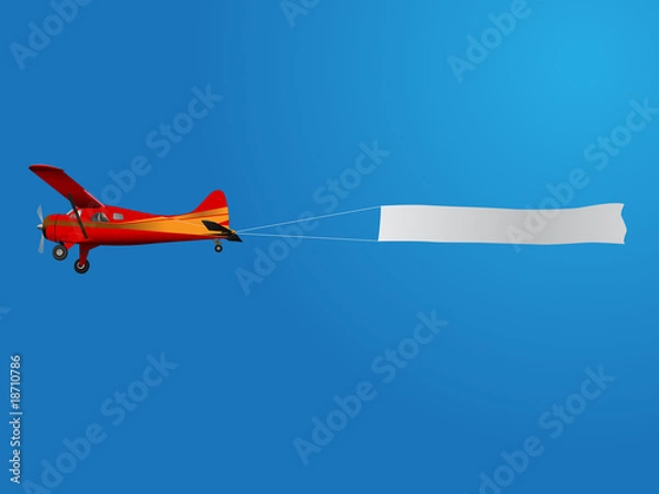 Obraz plane with banner