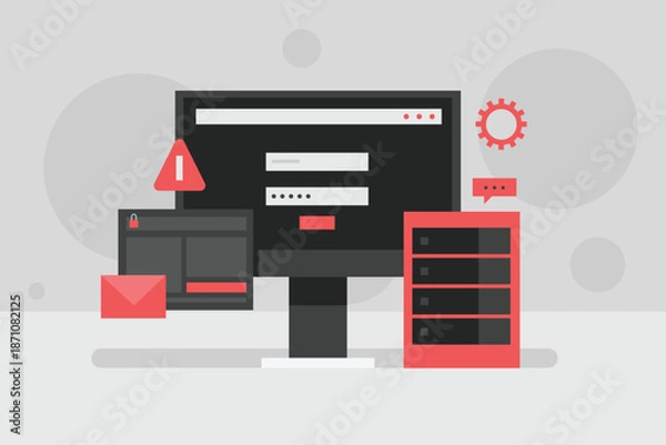 Obraz Web hosting business solution offering robust security, dedicated hosting, email hosting, faster loading speed.