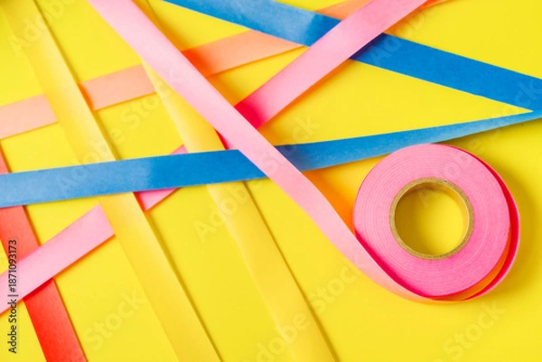 Obraz カラフルな紙テープ