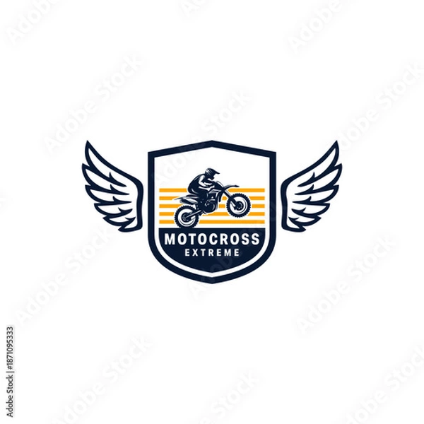 Obraz Motocross logo vector illustration design
