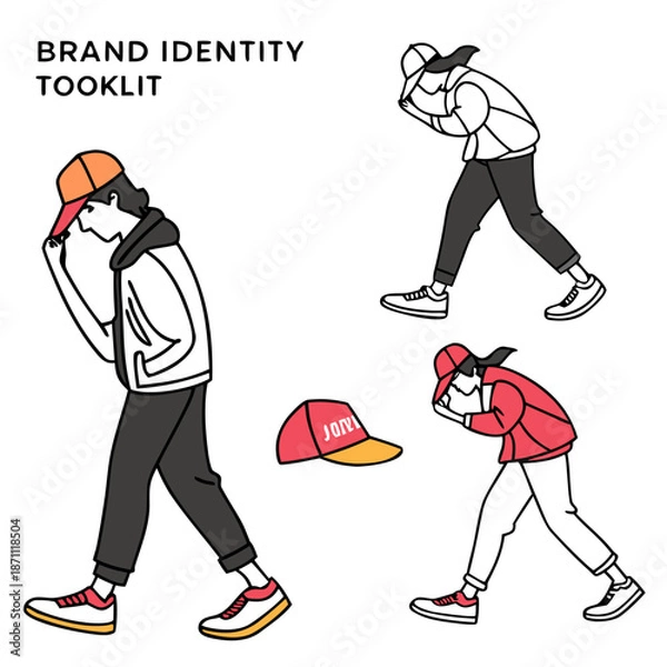 Obraz brand identity toolkit vector