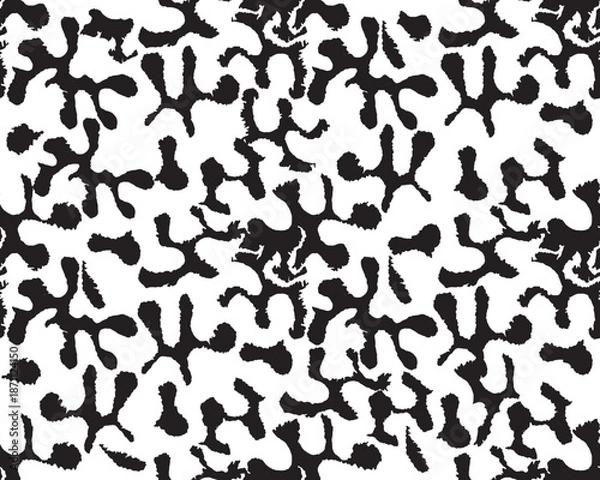 Obraz Seamless abstract black and white pattern  
