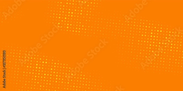 Obraz Orange Abstract Halftone Background with Dotted Gradient Pattern