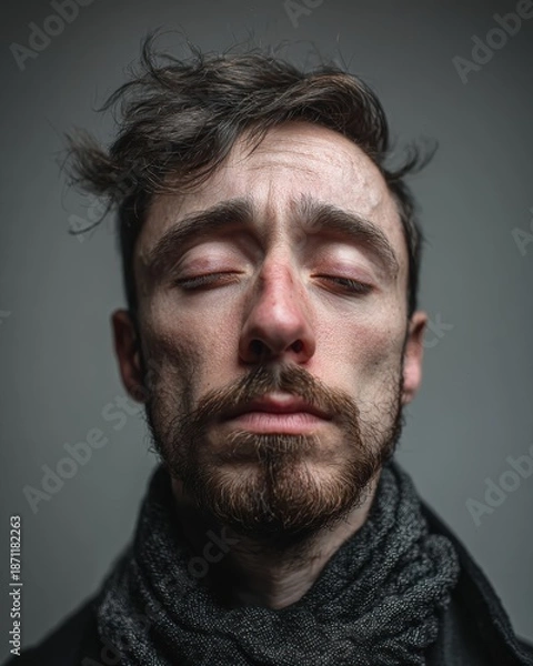 Obraz man with subtle despair, no drama