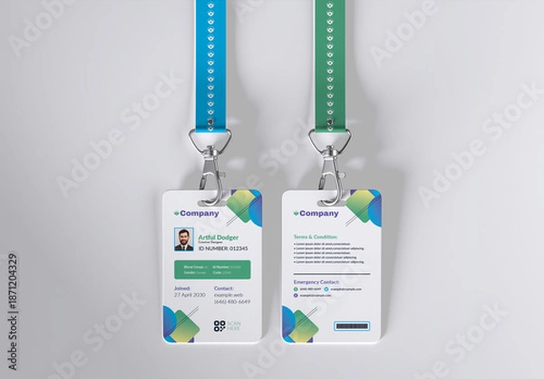 Obraz Corporate ID Card Template Design Layout