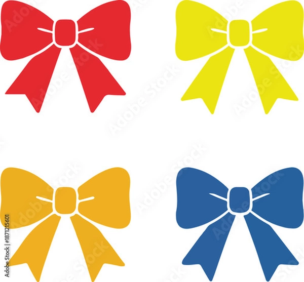 Obraz Set of bow vector transparent