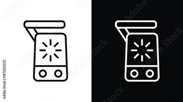 Obraz sterilization uv Two-tone version in black and white background