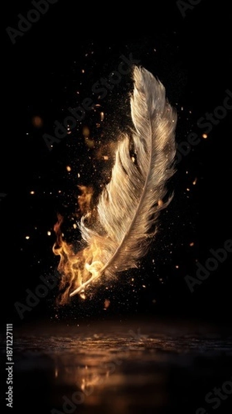 Obraz Burning feather fantasy art