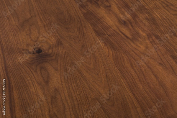 Obraz walnut wood table texture background