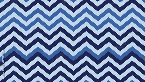 Obraz Monochromatic Blue Chevron Geometric Pattern