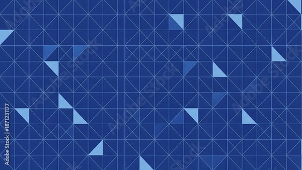 Obraz Monochromatic Blue Diamond Geometric Pattern