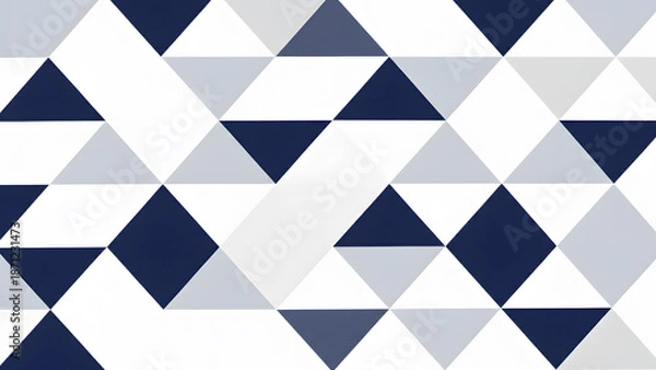 Obraz Navy White Diamond Geometric Pattern Seamless