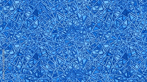 Obraz Monochromatic Blue Linear Geometric Pattern