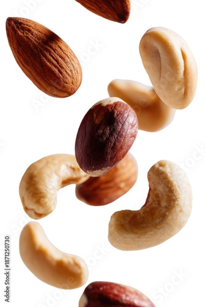 Obraz Mixed nuts in mid-air