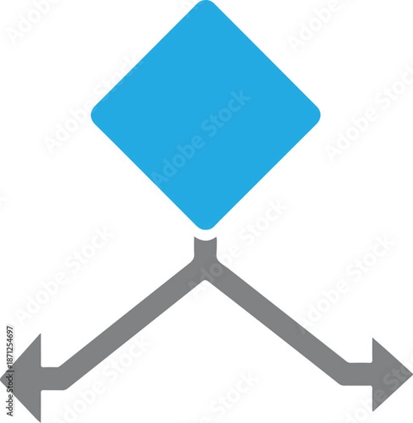 Obraz Logical Branching Flowchart Simple Design for Project Plan Mapping.