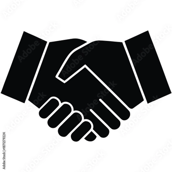 Obraz two tone handshake icon  vector icon