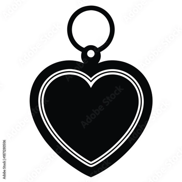Obraz locket heart open vector icon