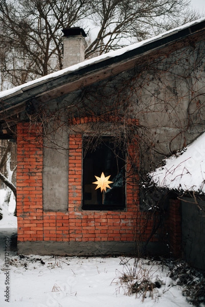 Fototapeta Star lamp on the window