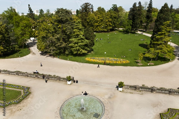 Obraz Jardin Public de Bordeaux, vue aérienne