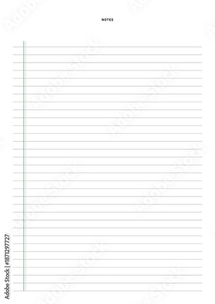 Fototapeta Notes Book Sheet