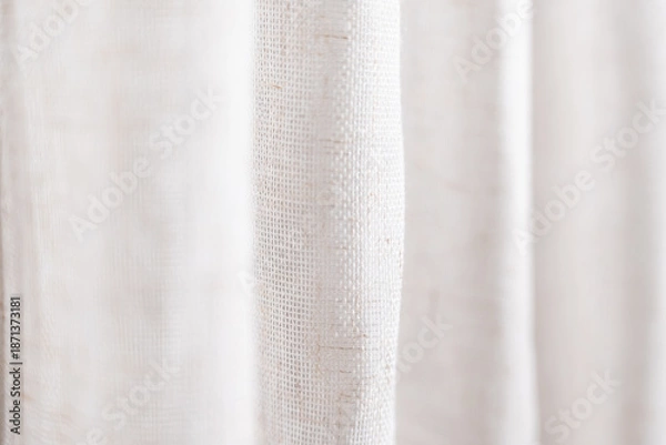 Obraz white curtain background