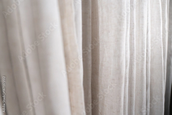 Obraz white curtain background