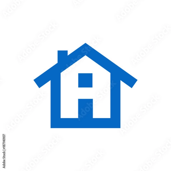 Fototapeta Home symbol, house simple icon