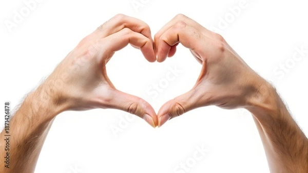 Obraz hands forming heart shape