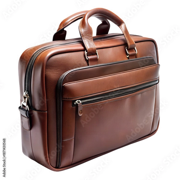 Obraz brown leather briefcase
