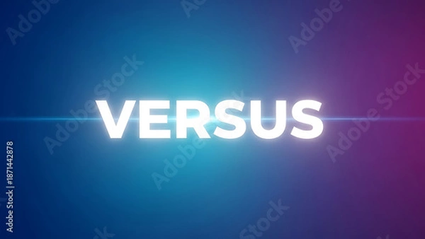 Obraz Glowing Versus Text on Gradient Background