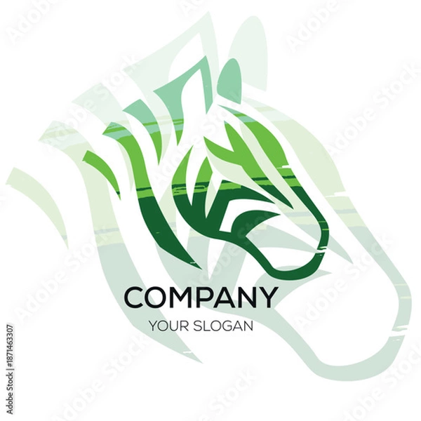 Obraz Colourfull Zebra Logo Design Template Zebra