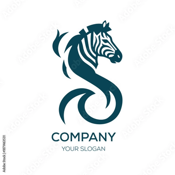 Obraz Zebra Logo Design Template Zebra