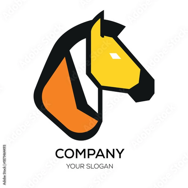 Obraz Black Zebra Logo Design Template Zebra