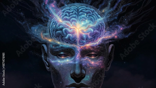 Obraz scary skeleton with a skull