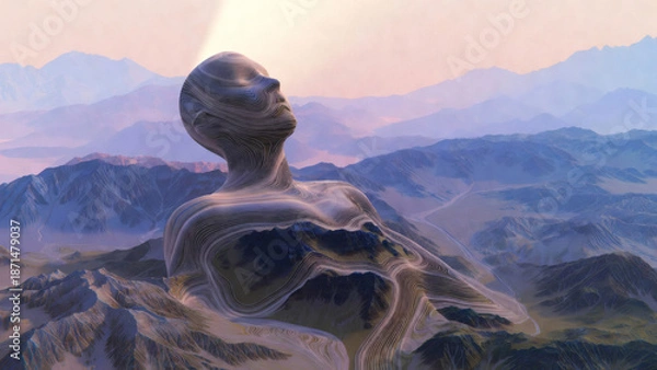 Obraz sunset in the mountains