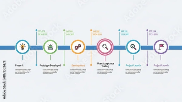 Obraz Business project development process with six key phases