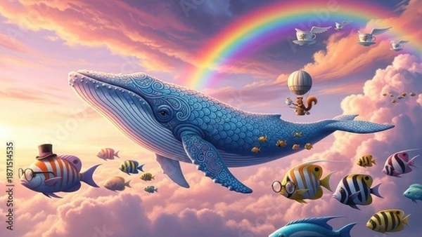 Obraz Surreal Floating Creatures